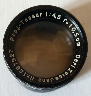 Altes Objektiv Proj.-Tessar 1:4.5 f=10.5cm Carl Zeiss Jena