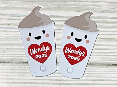 (2) Wendy's 2025 Jr Frosty Key Tags:  FREE JR FROSTY with any purchase in 2025