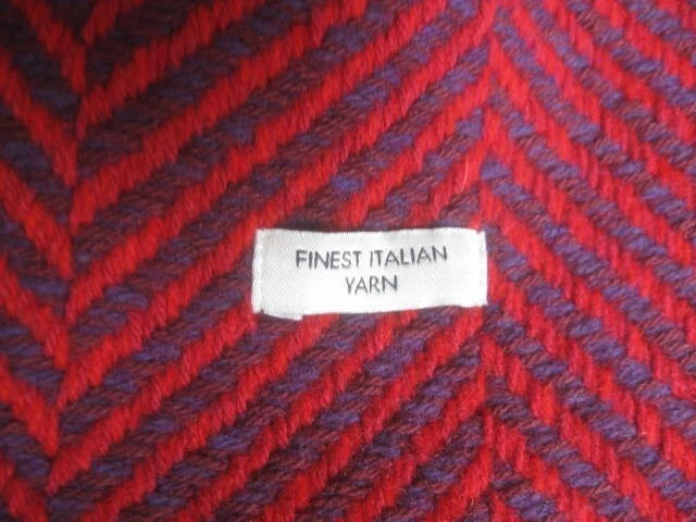 TOMMY HILFIGER Herringbone COAT 24 26 long wool tweed trench blogger raspberry - Image 3 of 4