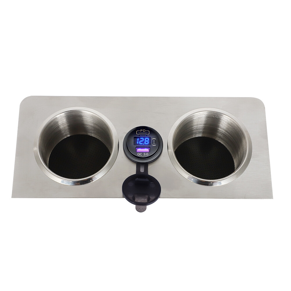 For 1967-1980 Chevy GMC Blazer C10 K5 Truck Center Console Cup Holder & USB Trim