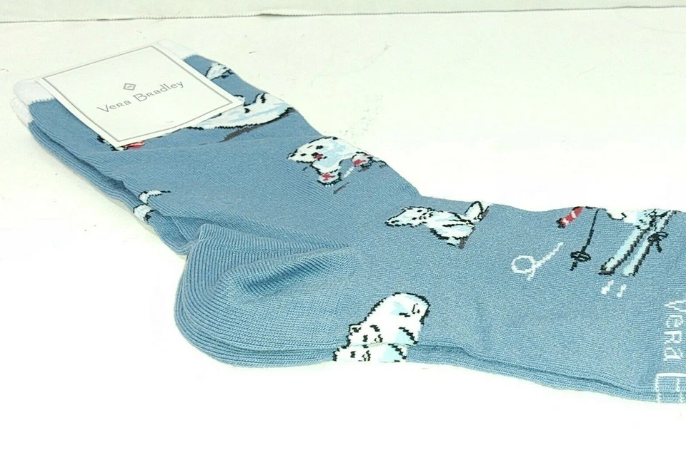 Vera Bradley Beary Merry Cool Azul Talla Única Calcetines Nuevos Foto 4 de 4