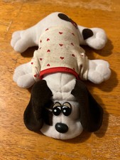 Vintage Tonka Pound Puppies Newborn 1985 white/black spots and shirt
