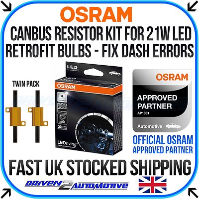 OSRAM 21W LEDRIVING CANBUS CONTROL KIT - AUSGEBAUTE ARMATURENBRETT GLÜHBIRNE AUSFALLWARNUNG