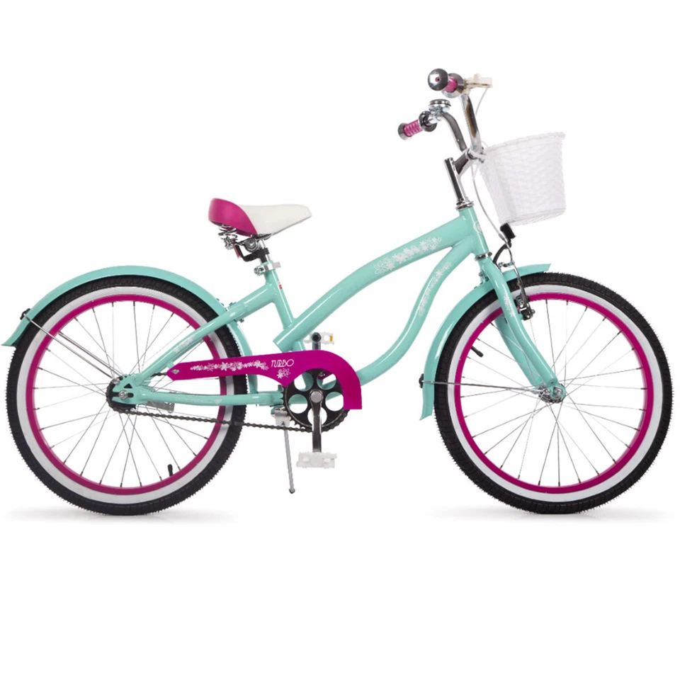 CRUISER 20" Kinderfahrrad Mädchenfahrrad Fahrrad für Mädchen Kinderrad MINT-ROSA
