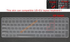 US Keyboard Skin Cover for HP 250 G5,255 G5,256 G5,270 G5 Omen 15-AX 15-AN 17-W