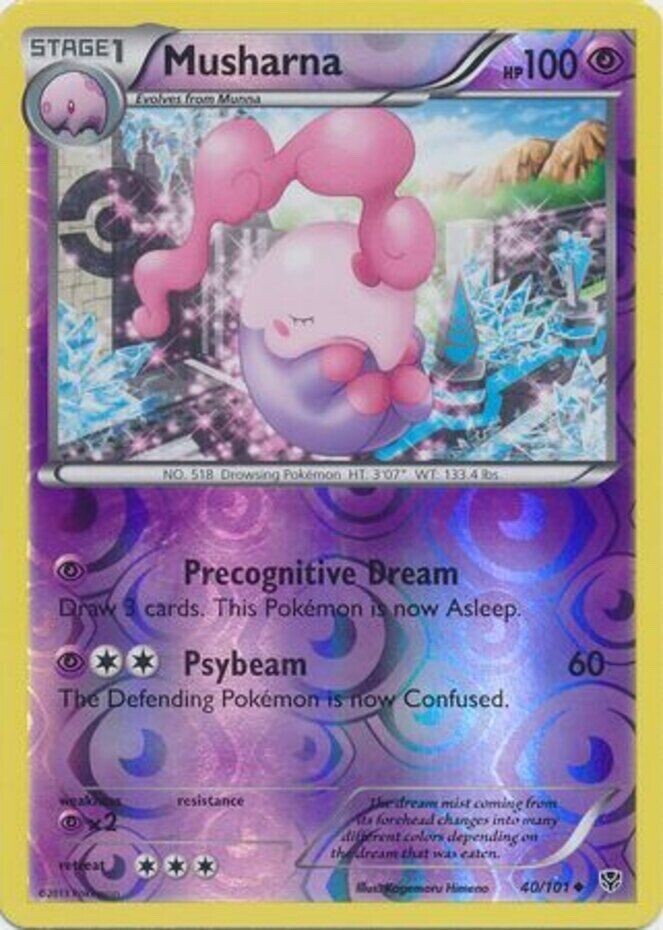 Pokemon - Musharna - 40/101 - Reverse Holo - Plasma Blast  - NM/M