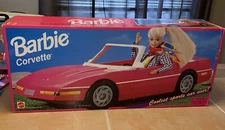 New 1995 Mattel Pink BARBIE CORVETTE CONVERTIBLE #67164 Sealed Box