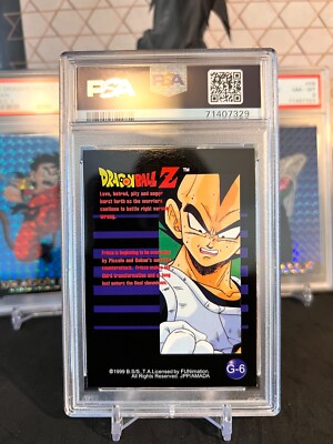 ⭐️ 1999 DRAGON BALL Z FRIEZA SERIES 3 #G6 PSA 9 MINT CARD