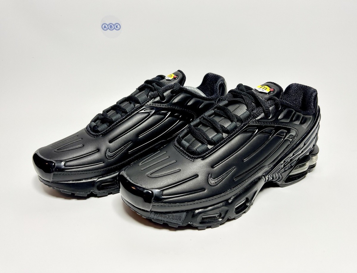 Nike Air Max Plus Tuned TN 3 LTR 1 TN3 Leather Unisex Black UK Size 5 EUR  38 | eBay UK