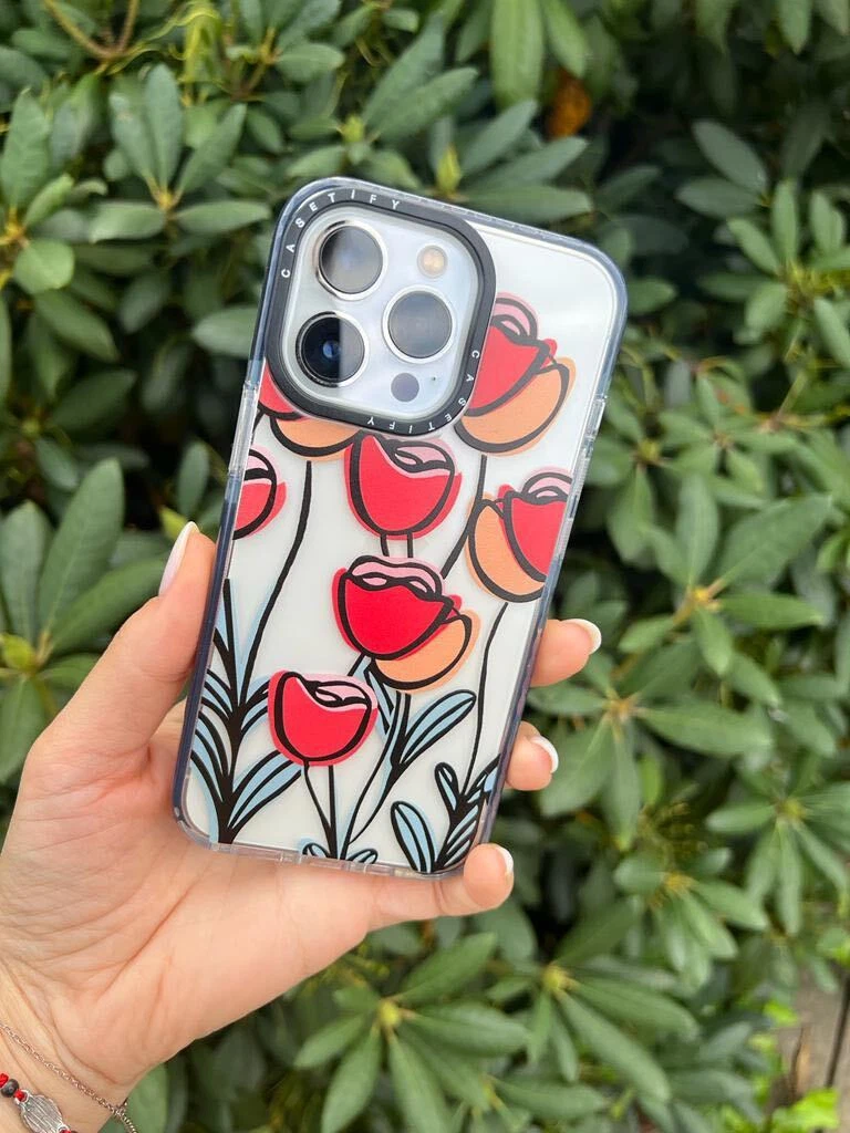 Mixroom - Custodia cover case Per iPhone 13 Pro in TPU morbido Rosso con Brillantini Glitter 3 in 1 Fantasia Coccinelle Portafortuna codice BR515