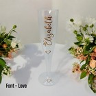 Personalised Clear Champagne Prosecco Flutes Wedding Bridesmaid Birthday Plastic