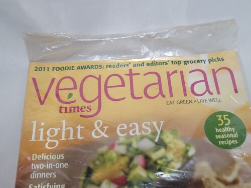 NEW SEALED Vegetarian Times Magazine Oct 2011 Light & Easy 35 Seasonal Recipes - Imagen 2 de 8