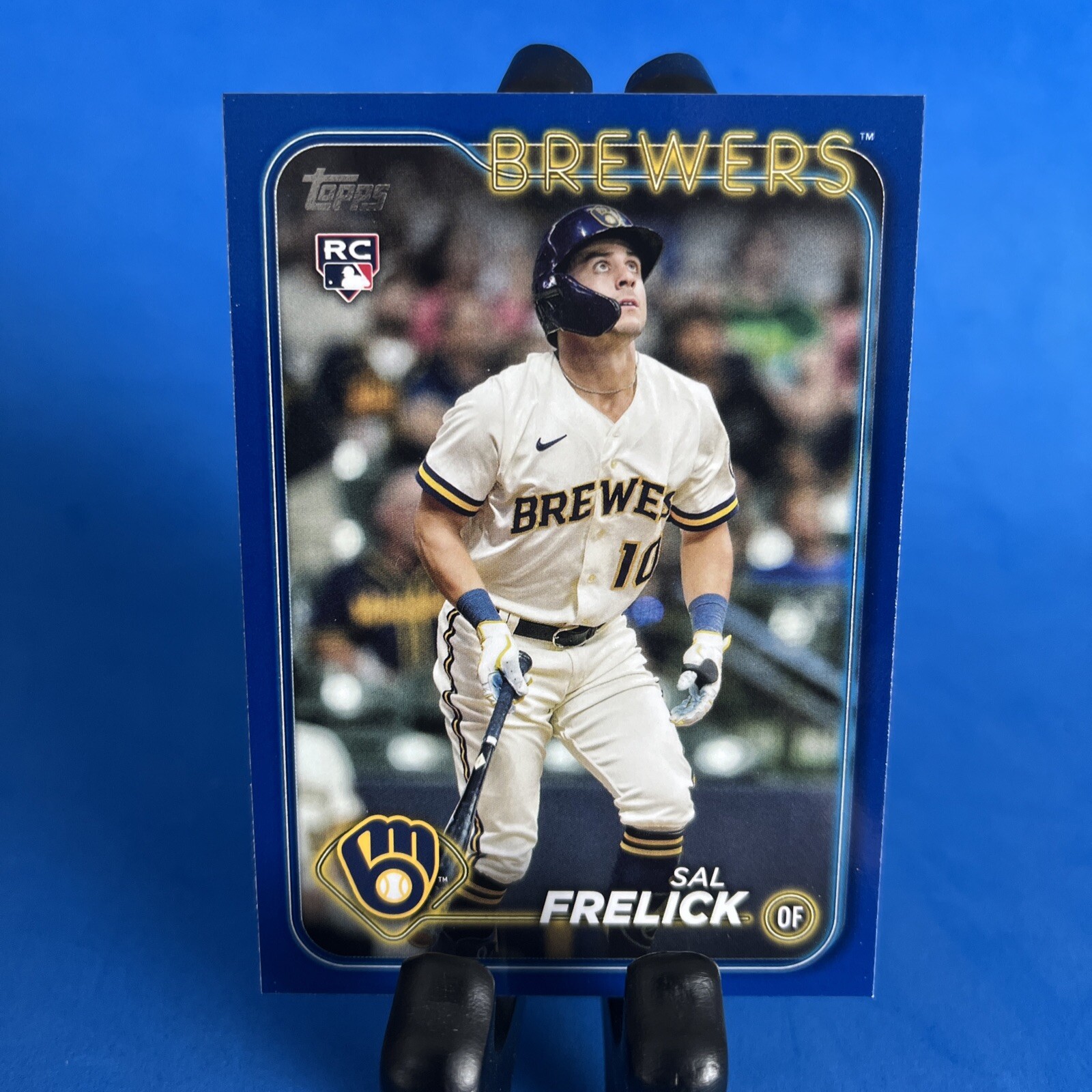 2024 Topps Series 1 Sal Frelick Color Match Royal Blue Milwaukee Brewers RC #76