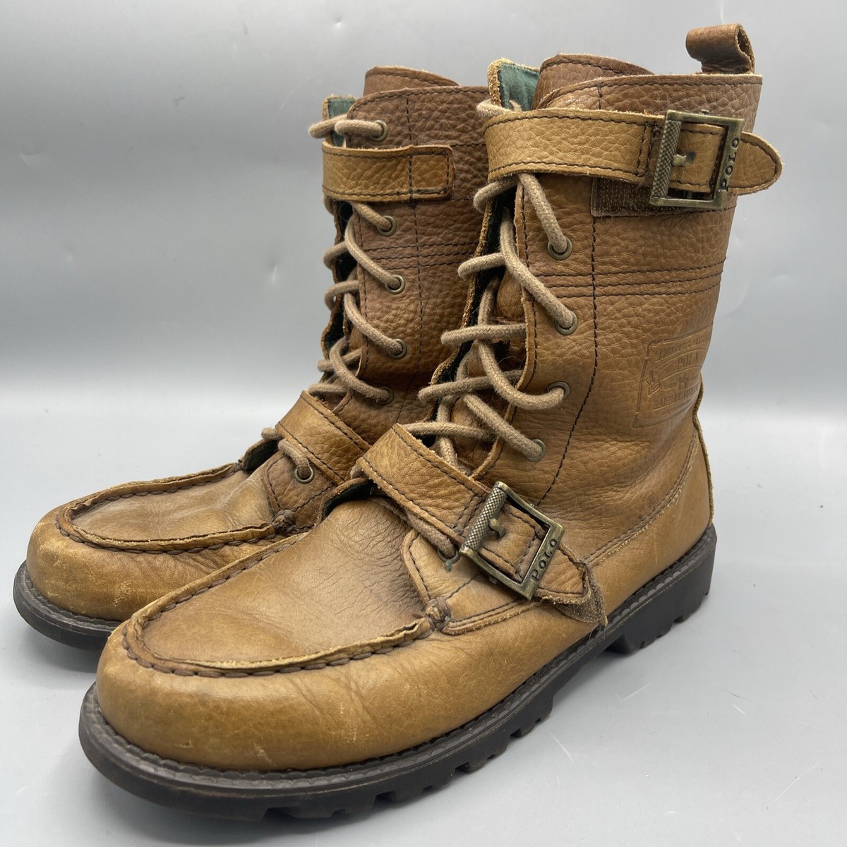 Polo Ralph Lauren Radbourne Leather Dry Goods Boots US Boys Sz - Main Image