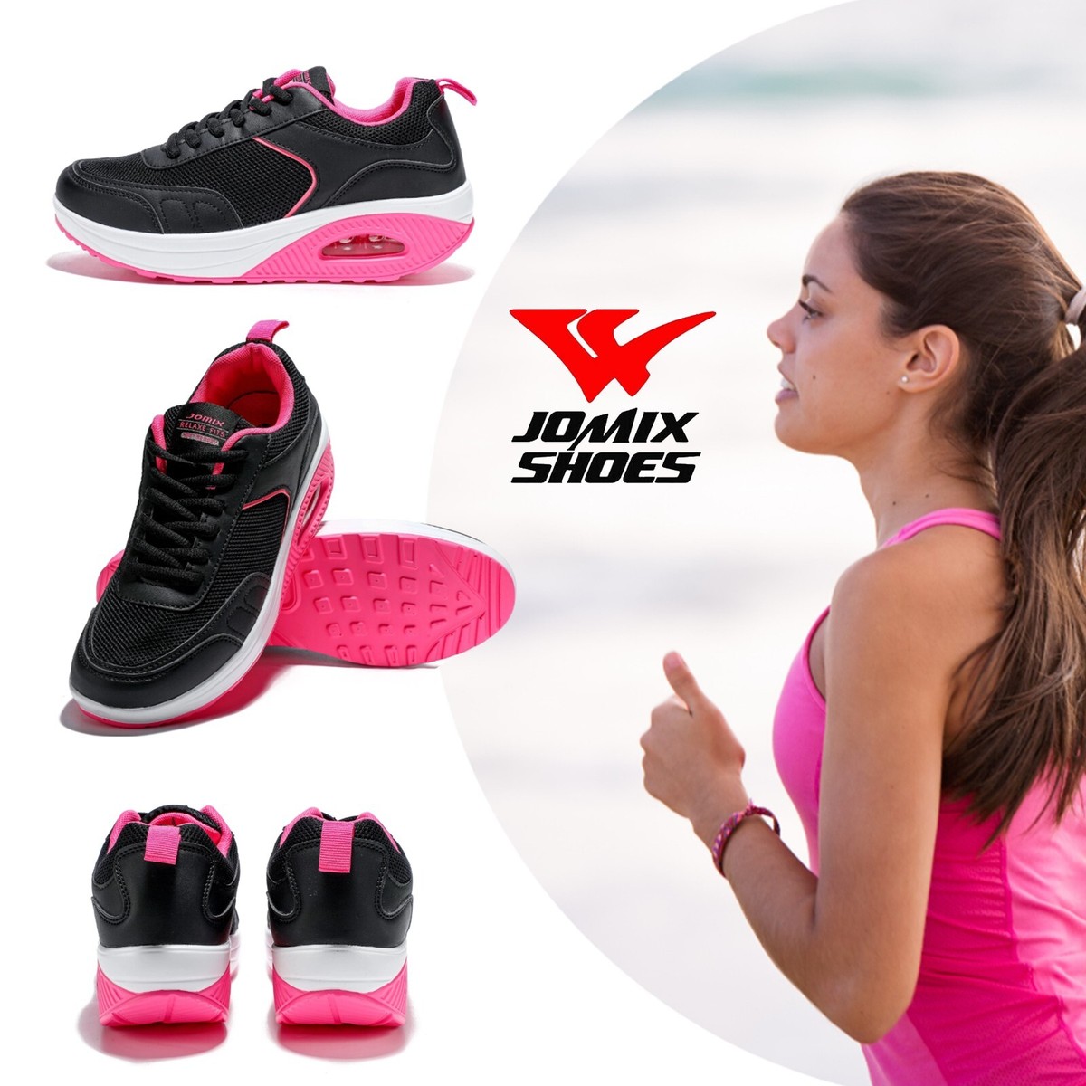 Scarpe Basculanti Donna Fitness Dimagranti Rassoda Glutei Camminata Jomix  Sport