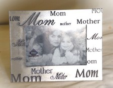 Metal Picture Frame Pewter Finish Mother Mom