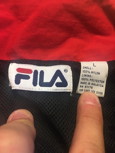 Pullover Fila vintage nylon giacca a vento grande - Foto 2 di 9