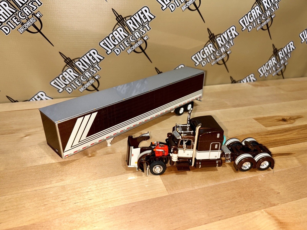 Dcp 1/64 Peterbilt 359 With Dry Van Trailer Semi Truck Farm Toy | eBay