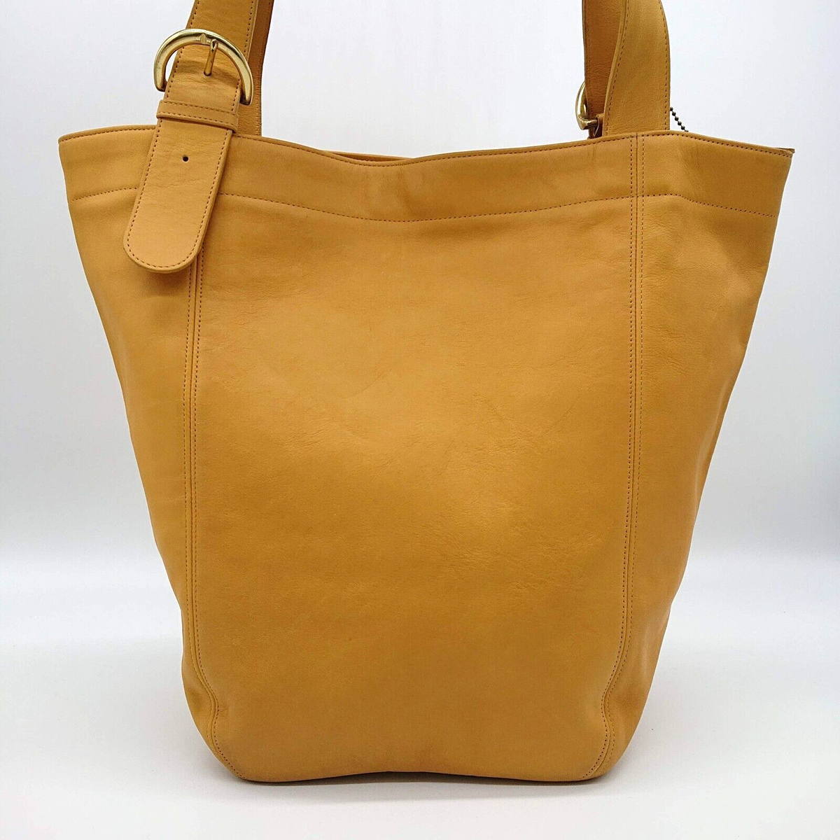 COACH Shoulder Bag Duffle Soho 4082 Yellow Leather Vintage