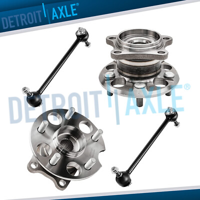 4pc AWD Rear Wheel Bearing Hubs Sway Bar for Lexus RX330 RX400h Highlander Venza