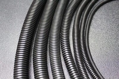 INSTALLBAY 5 FT 1 INCH BLACK SPLIT LOOM TUBING CONDUIT POLYETHYLENE WIRE SLT1