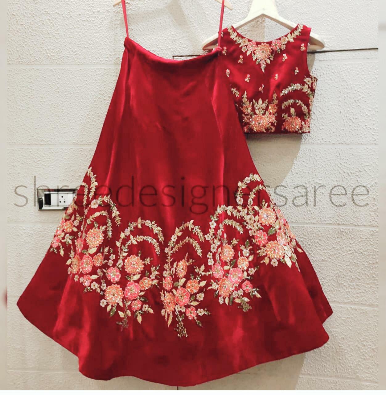 Red Lehenga Choli Indian Ethnic Party Wear Lengha Chunri Set Ghchristmas  Gift | eBay