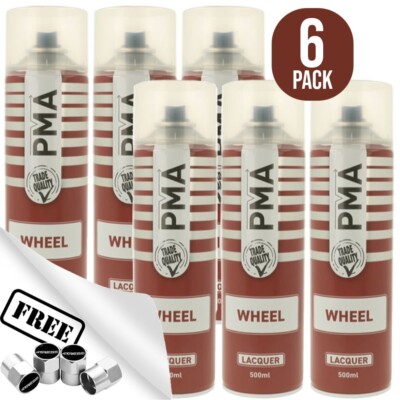 6x PMA Profi Glanz Klar RADLACK Sprühlack 500ml Dosen PA1016 +CP