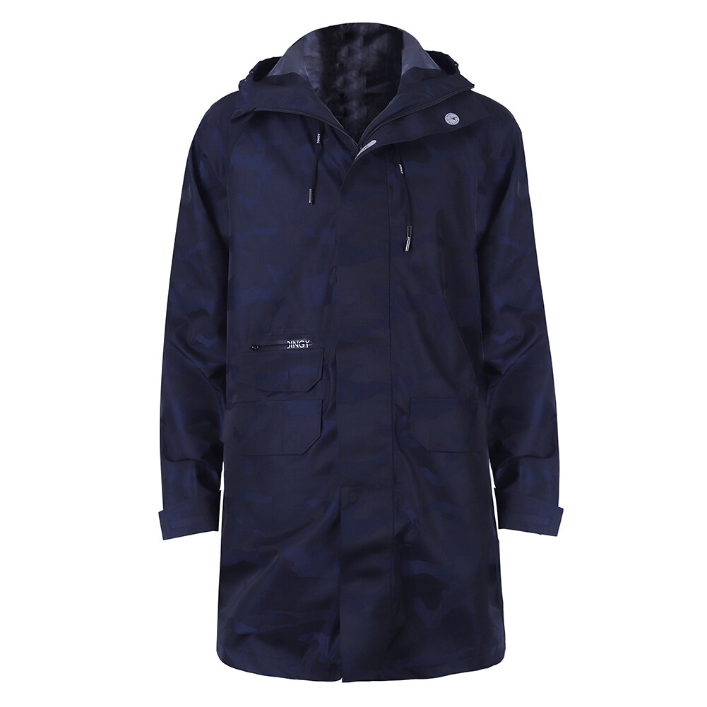 Harssidanzar Lange Regenjacke Für Herren - Wasserdicht & Atmungsaktiv Für Angeln & Outdoor