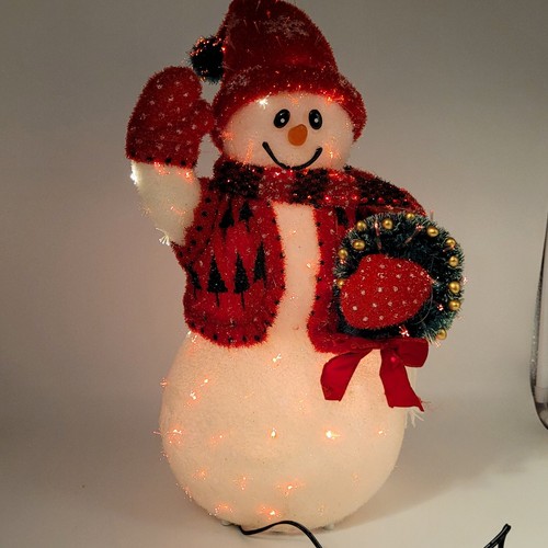 Avon Fiber Optic Christmas Snowman Color Changing Tested Works eBay