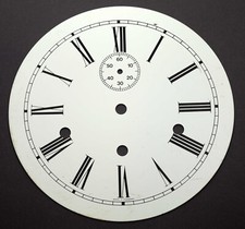 Älteres Uhren Zifferblatt Metall lackiert f Uhrwerk Uhrmacher clock dial