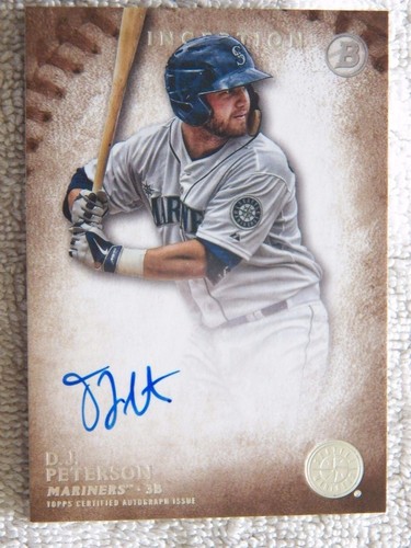Seattle Mariners D.J. Peterson 2015 Bowman Inception Auto Card - 第 1/1 張圖片