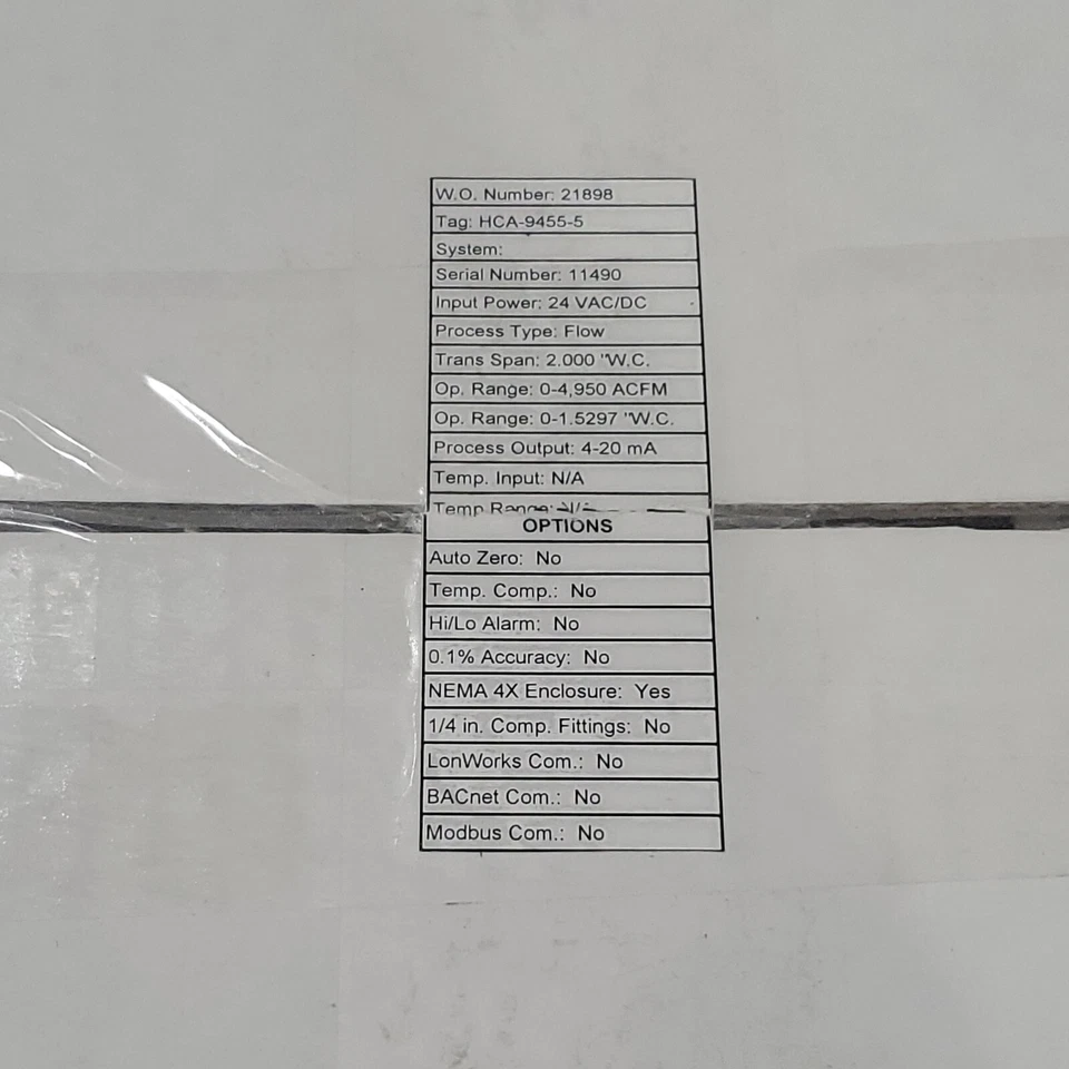 *NUEVO* Procesador de señal Microtrans Paragon Controls Inc HCA-9455-5 SIN USAR 21898 Foto 3 de 4