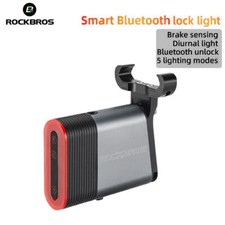 ROCKBROS Waterproof Bike Rear Light Auto Brake Sensing with Smart Bluetooth Lock