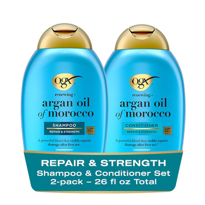 OGX Renewing + Argan Oil of Morocco Shampoo & Conditioner Set, Damage Repairing