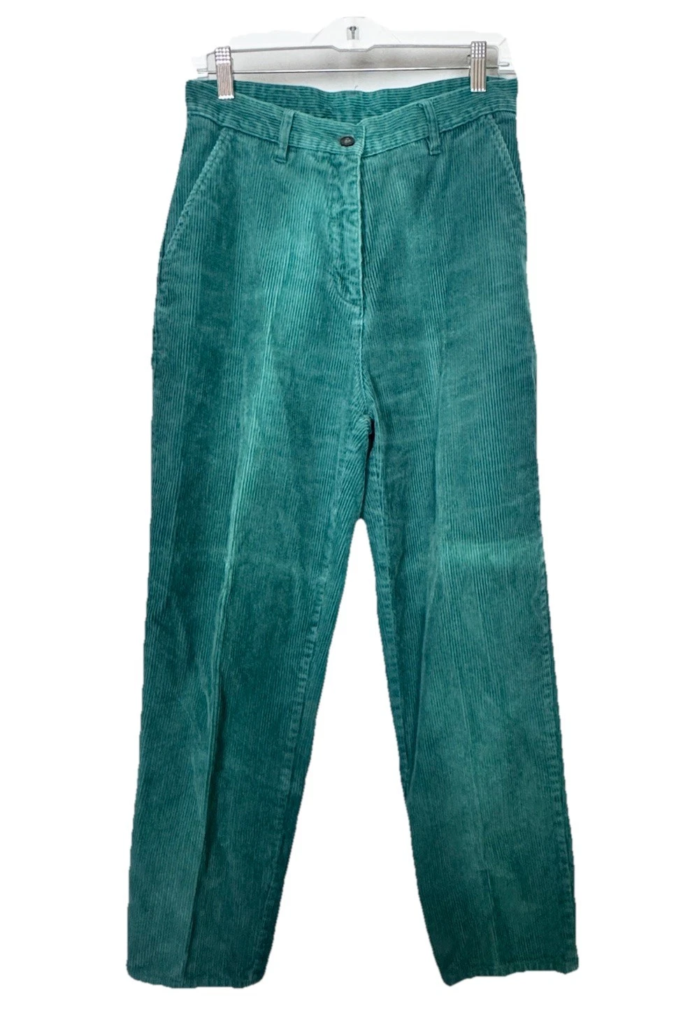 Woolrich Corduroy Pants Womens 6 Green LT Mallard Baggy Fit Zip Fly Y2K