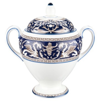 Zuckerdose Wedgwood Florentine W1956 dunkelblau