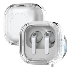 For Samsung Galaxy Buds 4/4 Pro Crystal Clear Lock Case with KickStand TPU Cover