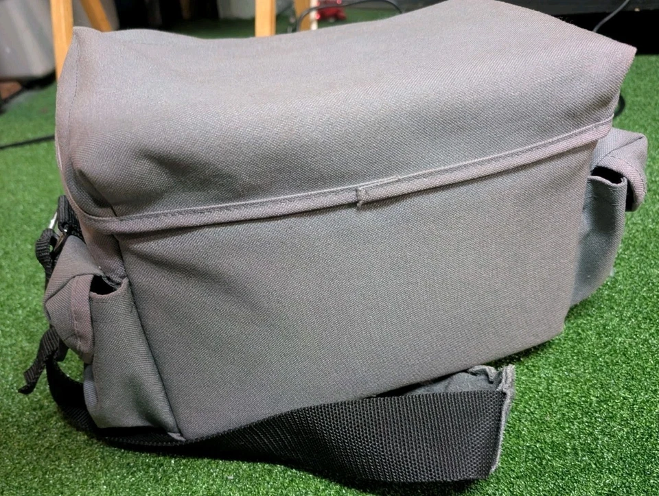Bolsa para cámara Pro Albinar rara stock antiguo buen estado gris grande acolchada ajustable Foto 4 de 4