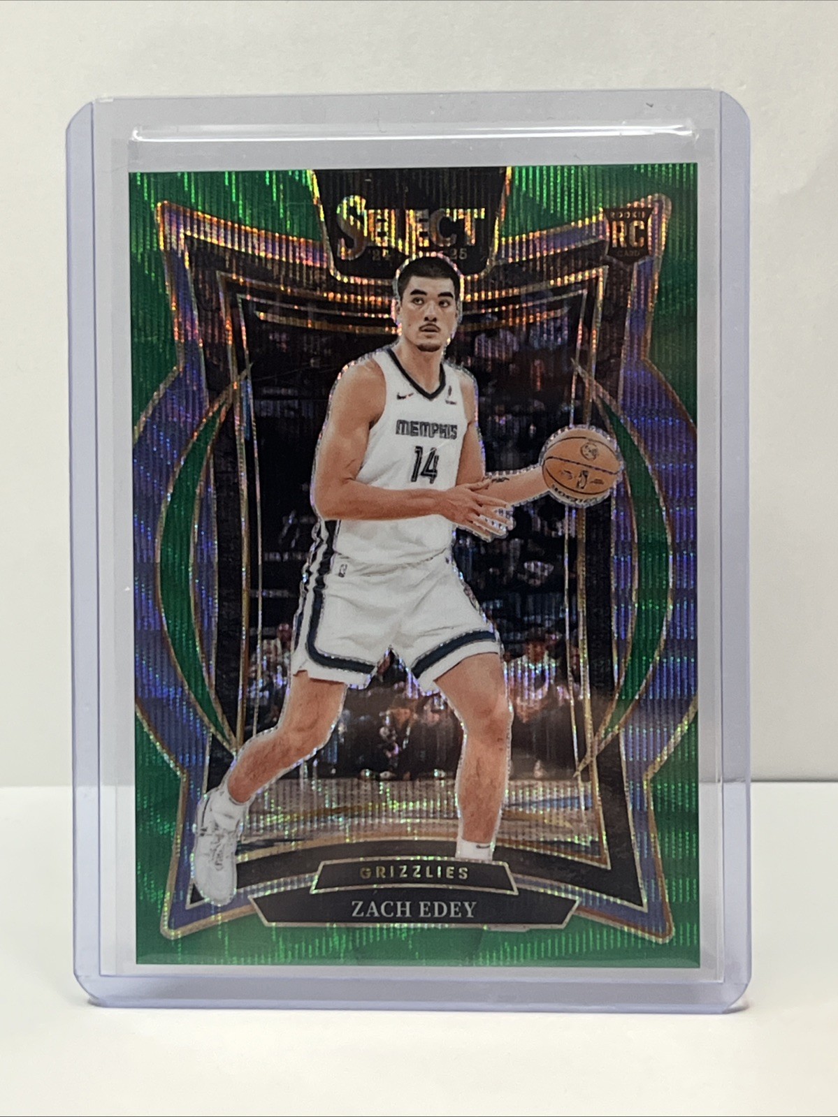 2024 Panini Select Concourse Green Wave Prizm 41/50 Zach Edey #98 Rookie RC