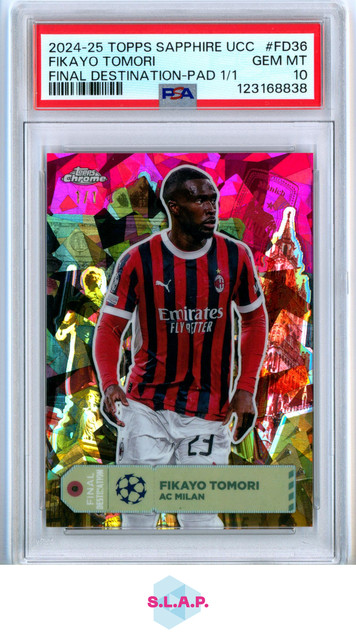 FIKAYO TOMORI TOPPS 1/1 2024-25 2024-25 TOPPS SAPPHIRE UCC - ENGLISH PSA 10