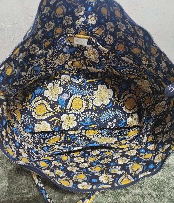 Bolso Vera Bradley Elle Miller Azul para llevar la noche XL estampado de elefante nuevo con etiquetas Foto 3 de 4