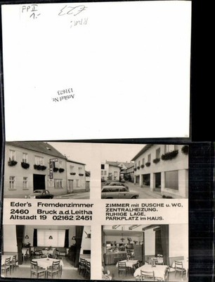 131673,Seltene AK Bruck a.d. Leiha Altstadt Gasthaus Eder 
