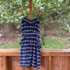 Marc By Marc Jacobs Silk Bow Print Mini Dress Twilight Blue Size 8
