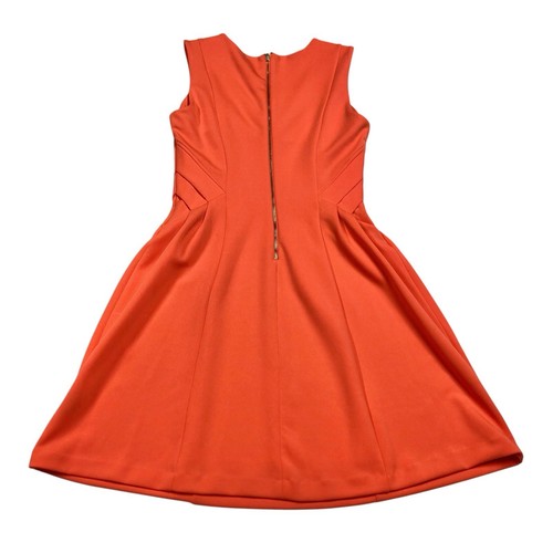 Worthington | Bright Orange Sleeveless Fit & Flare Above Knee Dress | Women's 8 - Picture 2 of 7