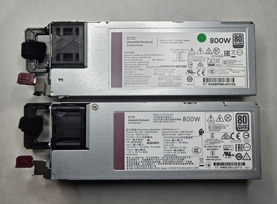LOT OF 2 HP 800W Flex Slot 80 Plus Platinum Hot Plug Power Supply 866730-001