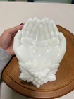 Westmoreland Milk Glass Queen Victoria Open Hands Candy Trinket Soap Coin Dish