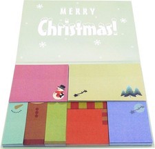 Printed Sticky Notes,Cute Designs, Self-Stick Notes,Merry Christmas, Close Si...