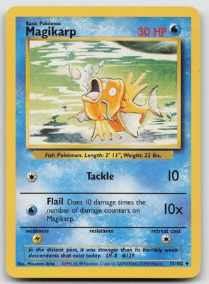 Magikarp 35/102 Base Set Unlimited Pokemon LP D933