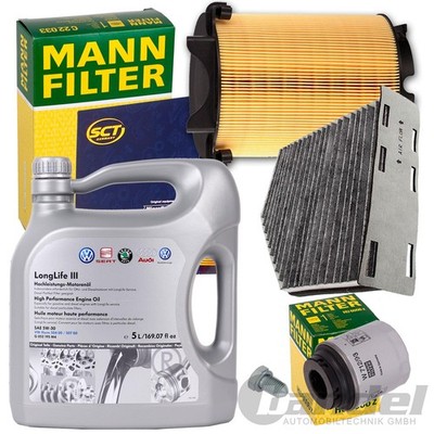 FILTERSET INSPEKTIONSKIT+5L LL3 VW ÖL passend für VW PASSAT 3C GOLF 5 6 AUDI A3