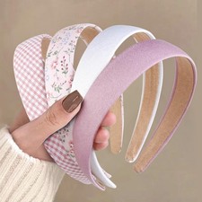 4 PCS Headbands For Women Non Slip Trendy Hair 1 Inch Wide Elastic Bands
